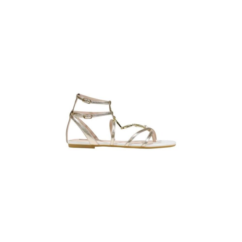 Liu Jo Gold Polyethylene Flat Women's Sandals